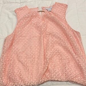 Liz Claiborne Peach Textured Blouse